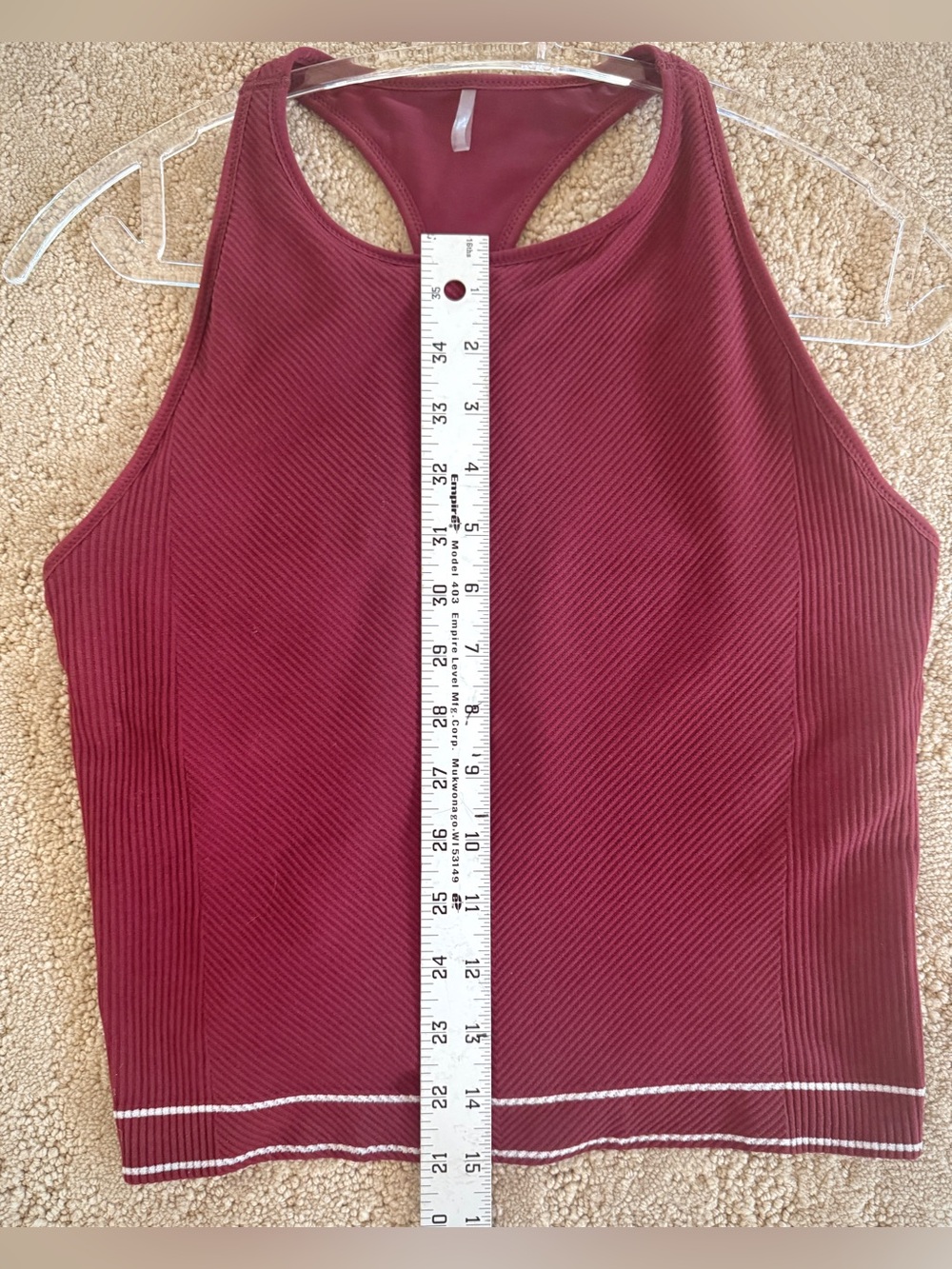 CALIA Women's High Neck Seamless Tank Brami Medium Deep Merlot - Picture 6 of 8